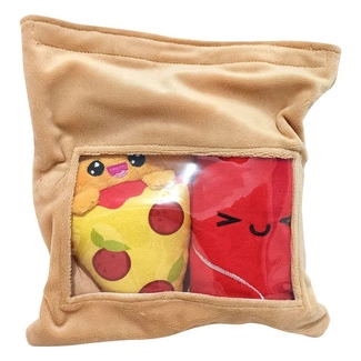 Yummis Together Plush Figures 2 Pack Pizza & Cola in Take Away Bag 21 cm