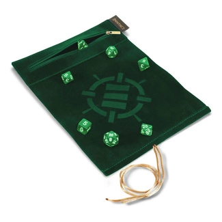 Enhance Tabletop Roll on a Scroll Bag with Dice Green