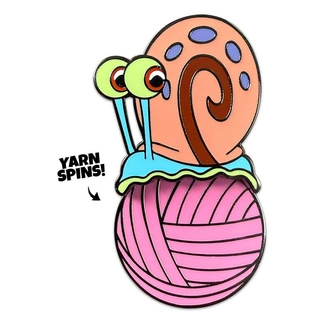 SpongeBob SquarePants Pin Badge Gary Yarn Spinning 5 cm