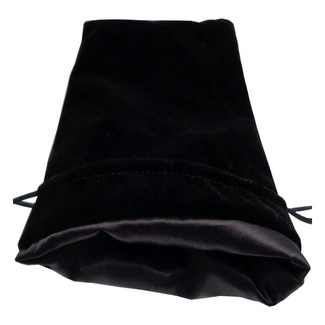 FanRoll Dice Bag Velvet Black with Black Satin Large