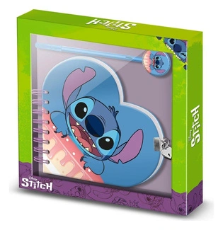 Lilo & Stitch Heart Diary & Pen Gift Set Cake Blue