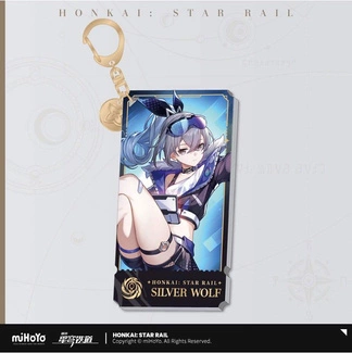 Star Rail Character Acrylic Keychain Silver Wolf 9 cm
