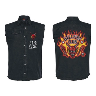 Stranger Things Work Shirt Hellfire Distressed