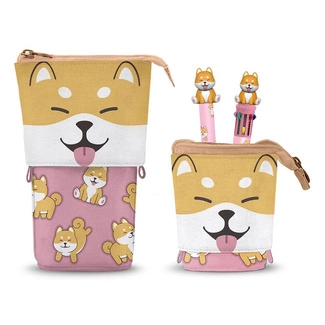 Oh My Pop! Pop Up Pencil with Multicoloured ball pen & Erasable Gel Pen Shiba