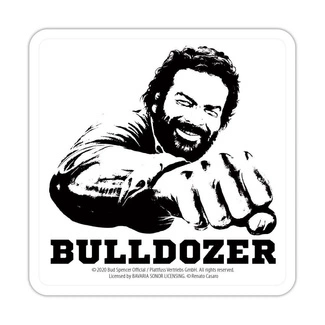 Bud Spencer Tin coasters Bulldozer 10 x 10 cm