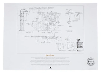 Lord of the Rings Blueprint Art Print The Grey Havens 59 x 42 cm