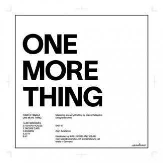 FUMIYA TANAKA One More Thing (First Part) 2LP