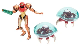 World of Nintendo Metroid Mini Figure 3-Pack Samus Bounty Hunter 6 cm