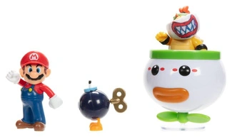 World of Nintendo Mini Figure 2-Pack Mario and Bowser Jr. Clown Car 6 cm