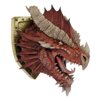 D&D Replicas of the Realms Life-Size Foam Figure Ancient Red Dragon Trophy Plaque - Limited Edition 50th Anniversary 56 cm
