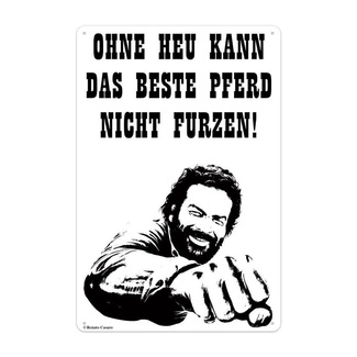 Bud Spencer Tin Sign Pferd Faust 20 x 30 cm