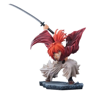 Meiji Kenkaku Romantan Kyoto Douran PVC Statue 1/6 Kenshin Himura Dragon Flight of Heaven Ver. 26 cm