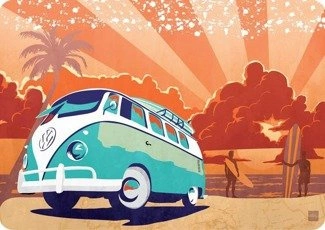 VW Transporter Retro Surf PLAKAT