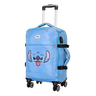 Lilo & Stitch 4-Wheel Cabin Suitcase Stitch Face Blue 55 cm
