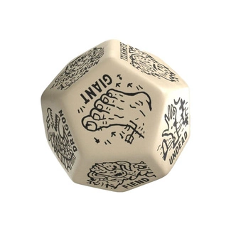 Viridian Jumbo Dice Monster Generator Die D12 Beige