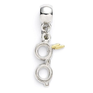 Harry Potter Charm Lightning Bolt with Glasses (silver plated)
