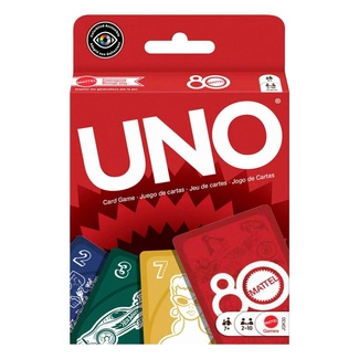 Mattel 80th Anniversary UNO Card Game Ruby Red