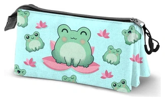 Oh My Pop! Triple Pencil case Froggy Turquoise