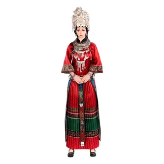 The Miao of China's 56 Ethnic Groups Figure 1/6 Red 30 cm