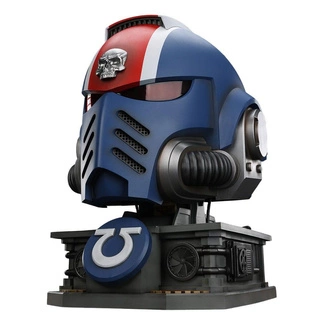 Space Marine 2 Replica Ultramarines Lieutenant Titus helmet with Display Stand 44 cm