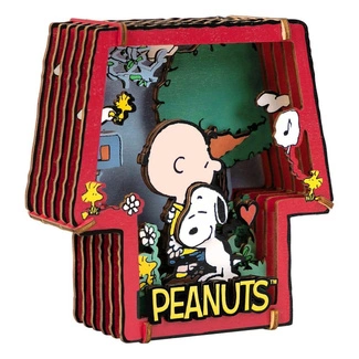 Peanuts Puremind Model Kit Wooden Theater Healing Hug