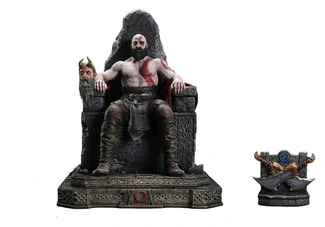 Throne Legacy God of War Series Statue 1/3 Ragnarok Master Thyself Kratos Bonus Version 67 cm
