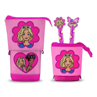 Barbie Pop Up Pencil Case with 2 Erasable Gel Pens