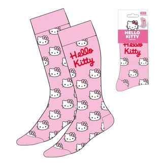 Sanrio Socks Hello Kitty Face Pink 36-43