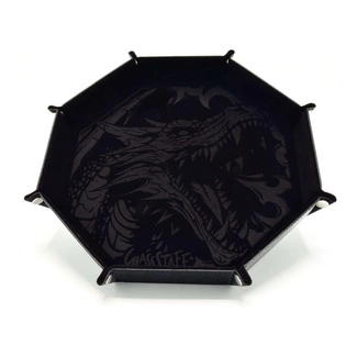 CritStones Folding Dice Tray Dragon Skin XL Edition Black