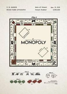 Monopoly gra patent PLAKAT