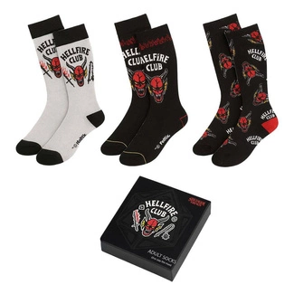Stranger Things Socks 3-Pack 38-45 Hellfire Club