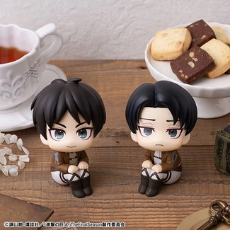 Attack on Titan Look Up PVC Statue Eren Jaeger & Levi Set (with gift) 11 cm