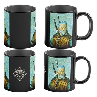 Wild Hunt Game Art Chronicles Heat Change Mug Geralt inspired by Vincent van Gogh 450 ml