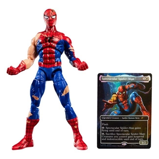 The Gathering Action Figure Battle-Damaged Spider-Man (plus Exclusive Foil Card) 15 cm