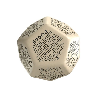 Viridian Jumbo Dice Weather Generator Die D12 Beige