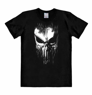 Marvel Easy Fit T-Shirt Punisher - Striped Skull Size S