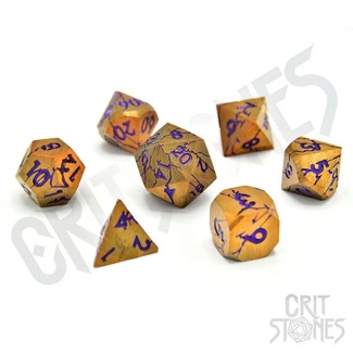 CritStones Metal Dice Set Shattered Sigils (7)