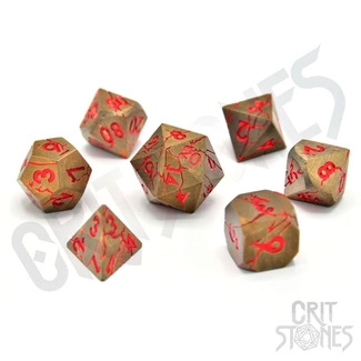 CritStones Metal Dice Set Rage Within (7)