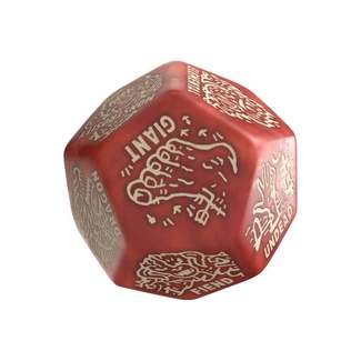Viridian Jumbo Dice Monster Generator Die D12 Red