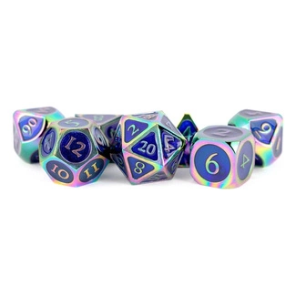 FanRoll  Dice Set Rainbow with Blue Enamel (7)