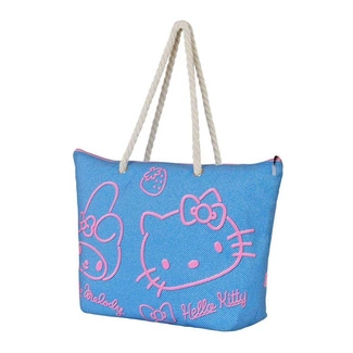 Sanrio Soleil Beach Bag Hello Kitty Denim Blue