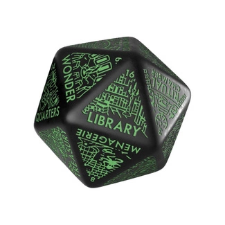 Viridian Jumbo Dice Dungeon Room Generator D20 Black