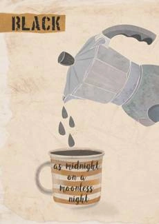 Czarna kawa PLAKAT