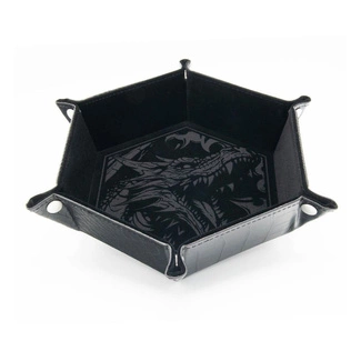 CritStones Folding Dice Tray Dragon Skin Edition Black