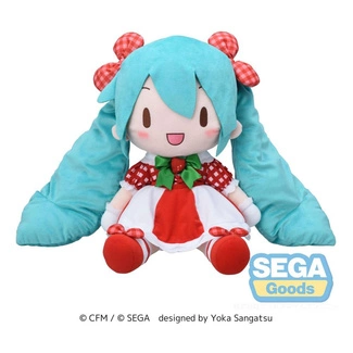 Hatsune Miku Fuwa Petit Plush Figure Hatsune Miku x Love and Berry Dress Up and Dance! Lovely Strawberry 40 cm