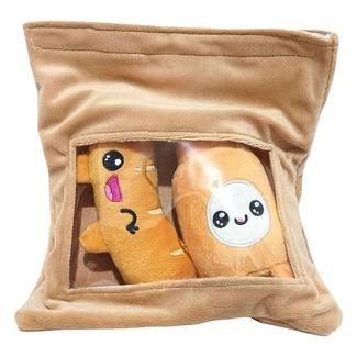 Yummis Together Plush Figures 2 Pack Sausage & Mustard in Take Away Bag 21 cm