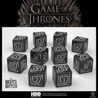 Game of Thrones Dice Set Night's Watch 10xD6 (10)