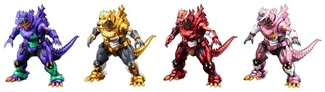Godzilla x Evangelion Gekizou Series Statues 4-Pack Type-3 Kiryu Eva colour Ver. Metallic color Limited Ver. 9 cm
