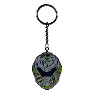 Doom The Dark Ages Metal Keychain Helmet