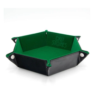 CritStones Folding Dice Tray Green